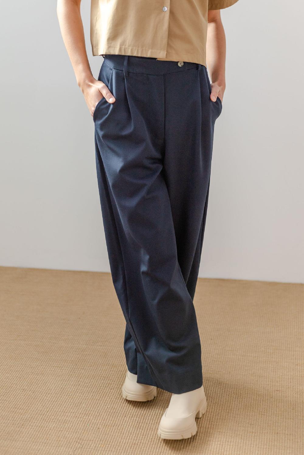 Pan Producto Básico Pantalón Amplio Azul