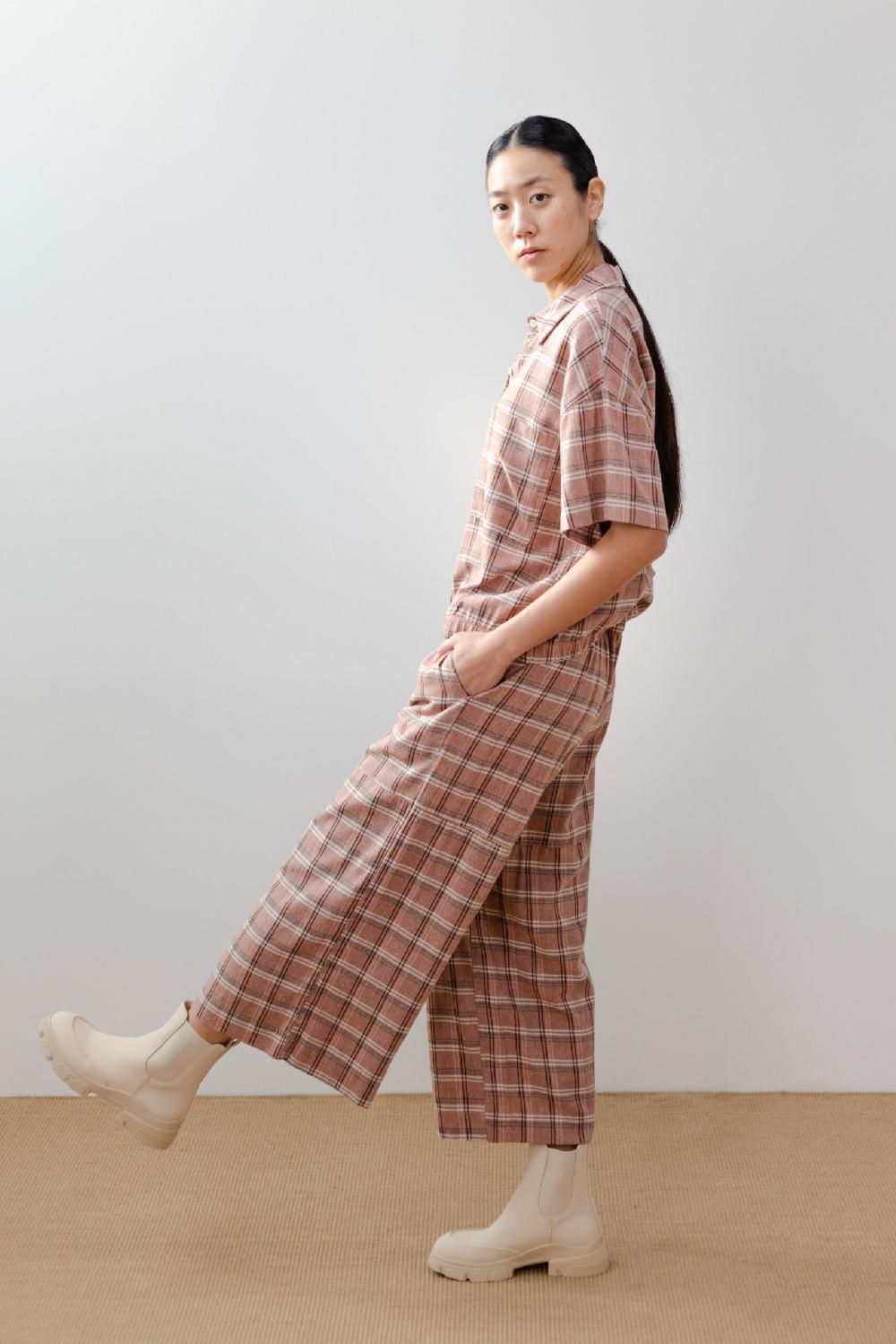 Pan Producto Básico Pantalón Amplio Cuadros