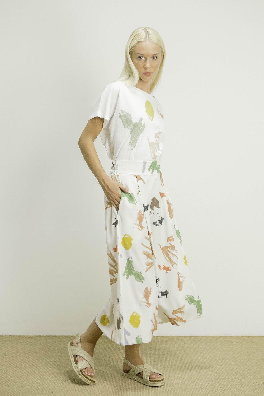 Pan Producto Básico Pantalón Amplio Estampado