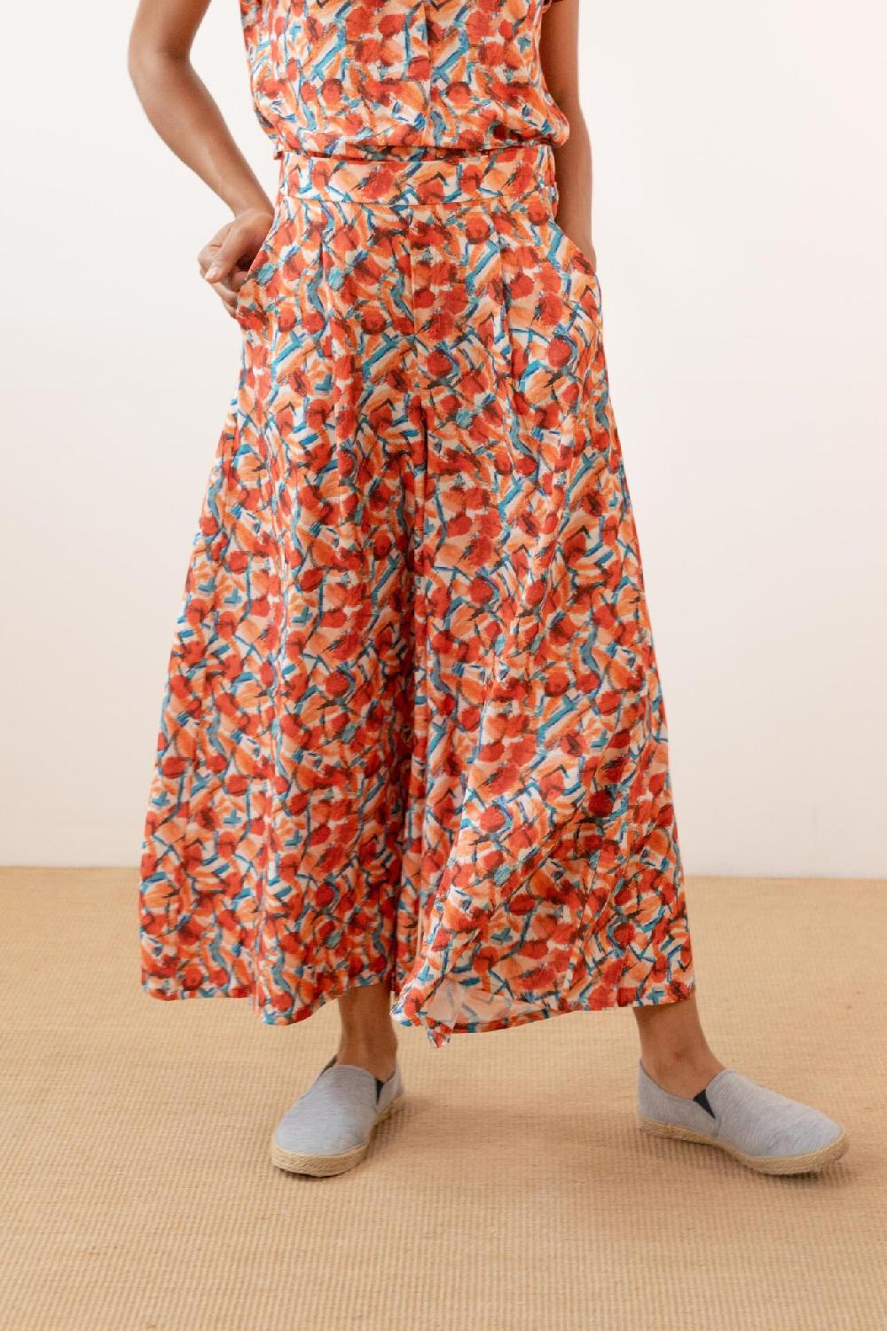 Pan Producto Básico Pantalón Ancho Estampado