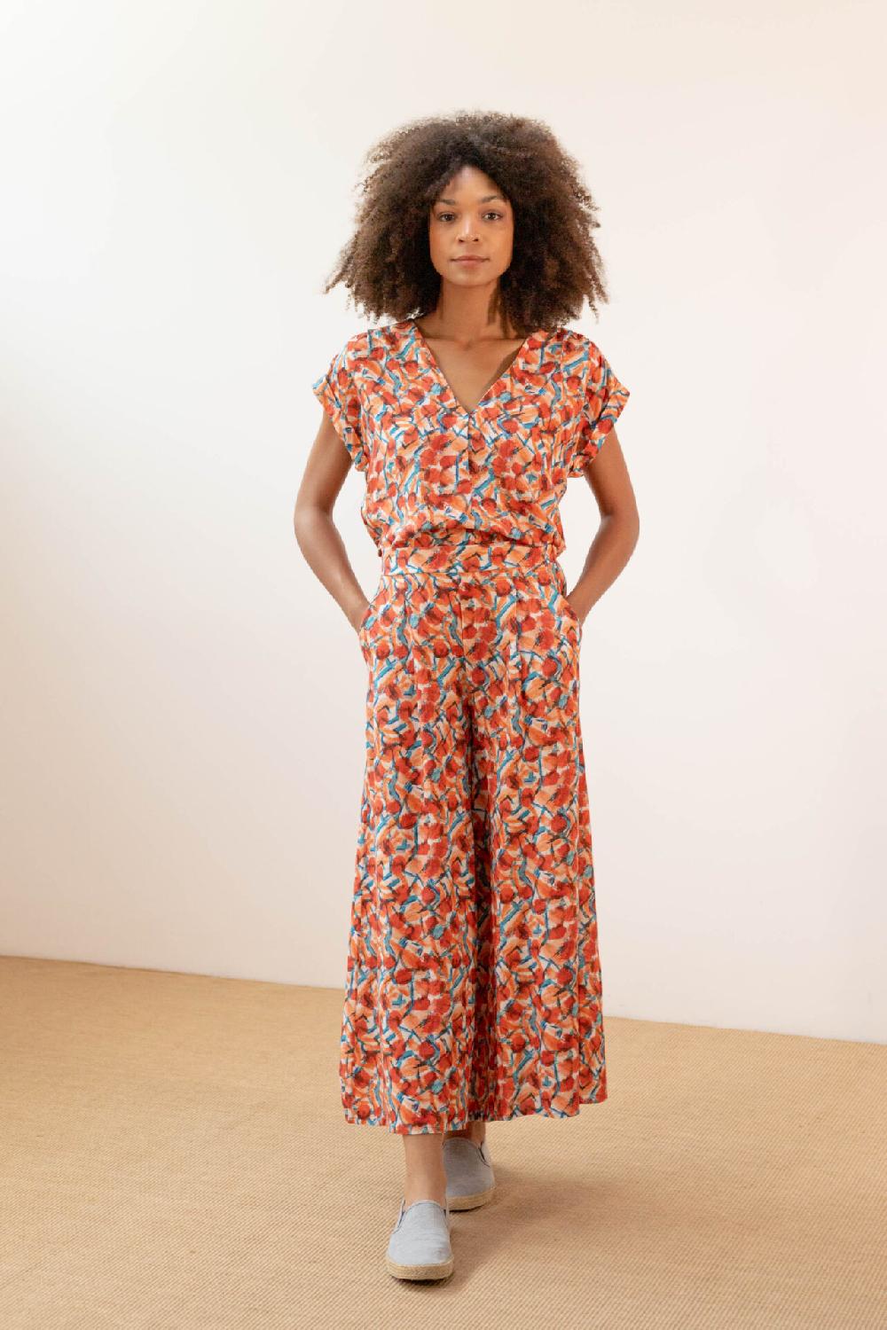 Pan Producto Básico Pantalón Ancho Estampado