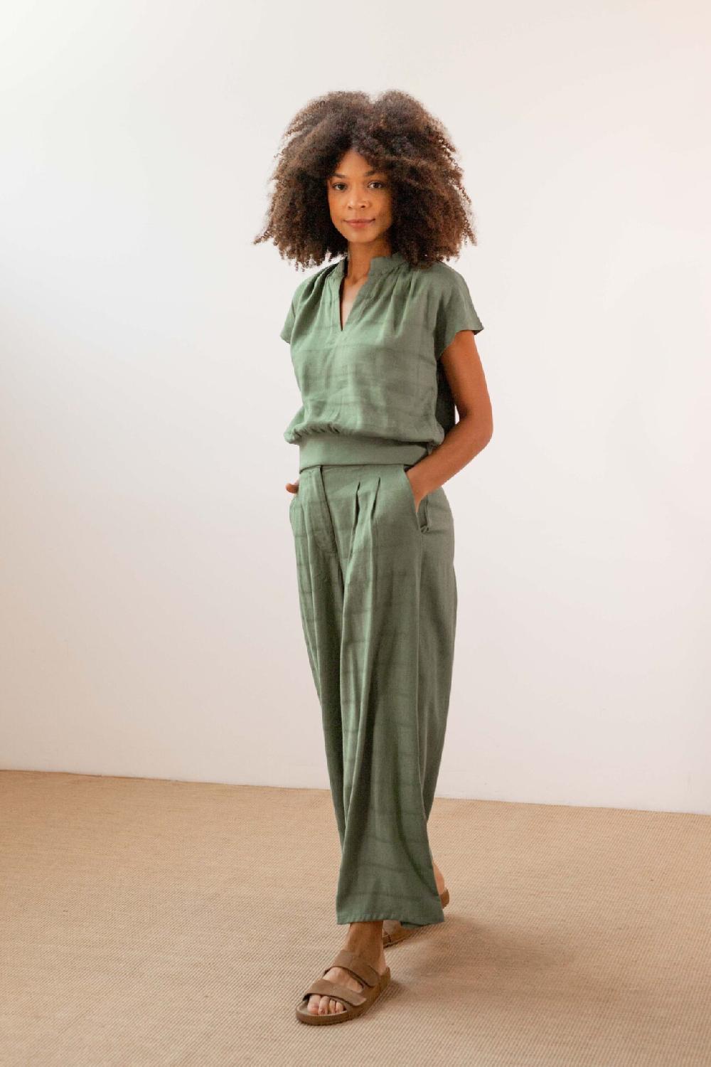 Pan Producto Básico Pantalón Ancho Verde