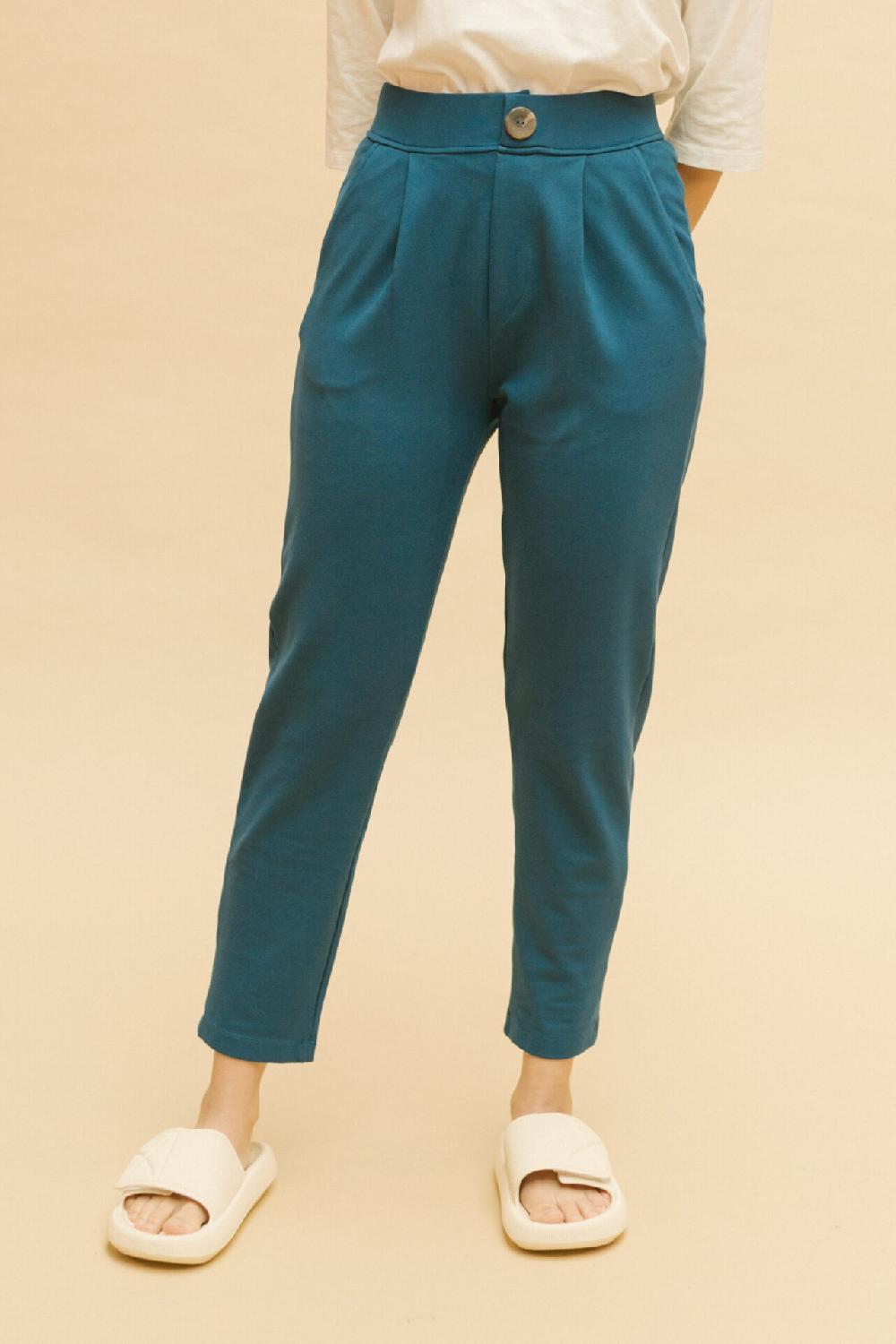 Pan Producto Básico Pantalón Azul Cintura Elástica