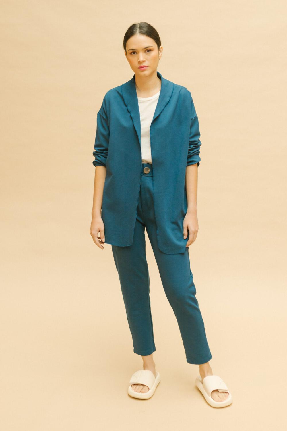 Pan Producto Básico Pantalón Azul Cintura Elástica