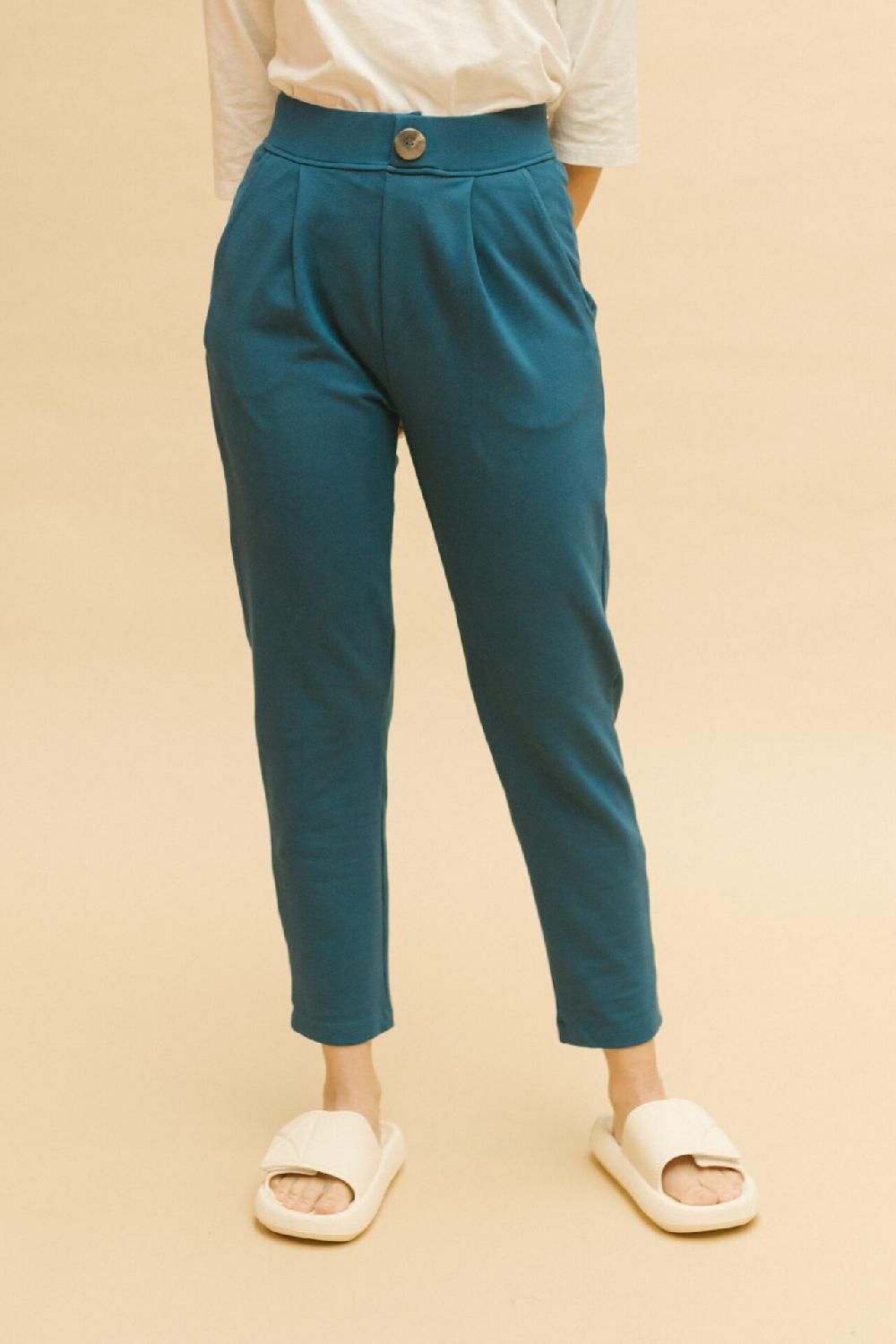 Pan Producto Básico Pantalón Azul Cintura Elástica