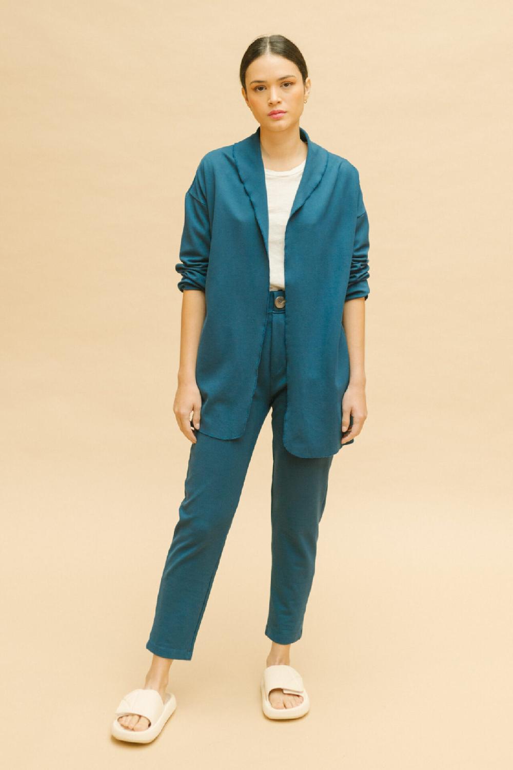 Pan Producto Básico Pantalón Azul Cintura Elástica