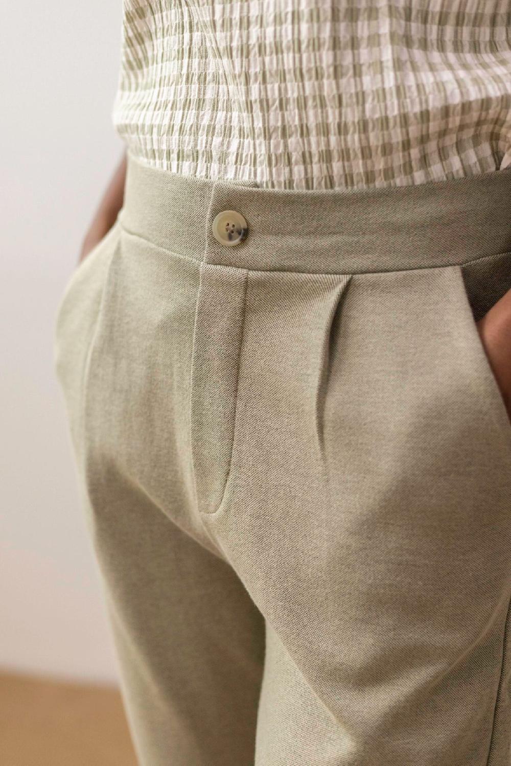 Pan Producto Básico Pantalón Capri Verde Caqui