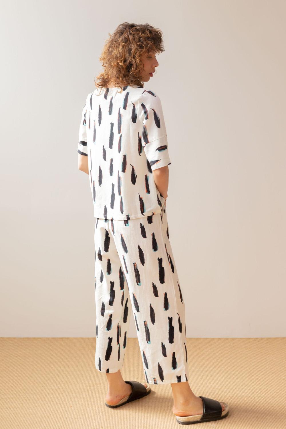 Pan Producto Básico Pantalón Crudo Estampado