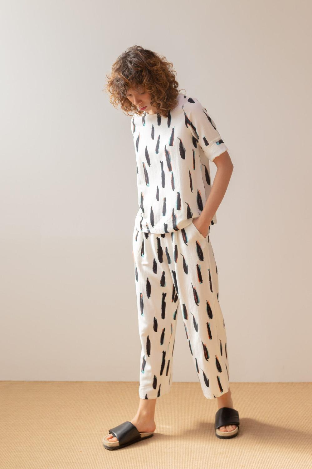 Pan Producto Básico Pantalón Crudo Estampado