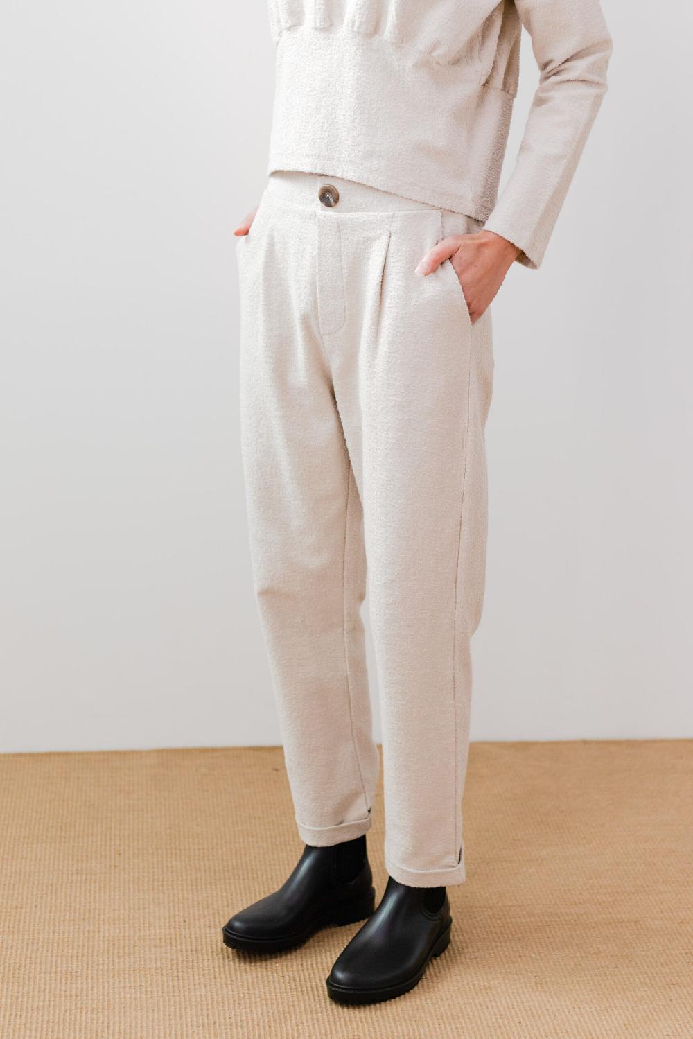 Pan Producto Básico Pantalón Crudo Tejido Rugoso