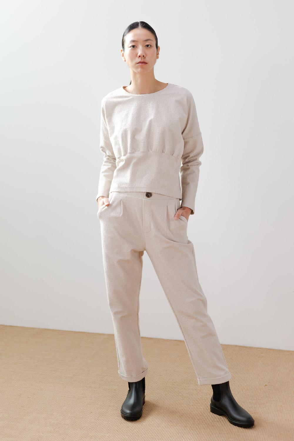 Pan Producto Básico Pantalón Crudo Tejido Rugoso