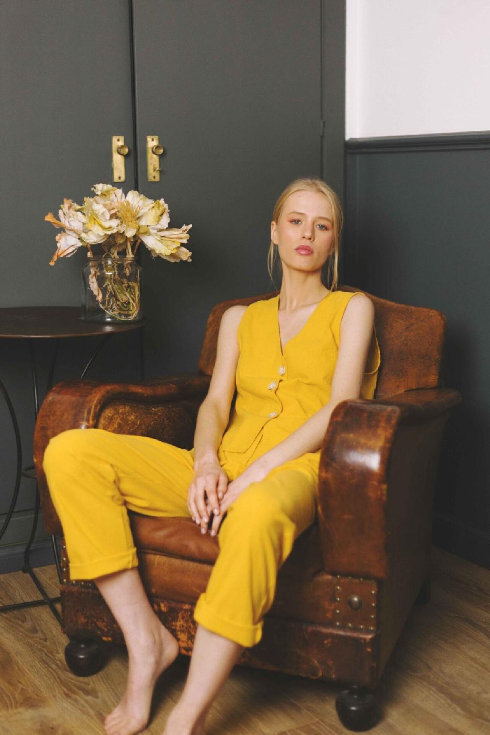 pan producto básico Pantalón efecto rústico