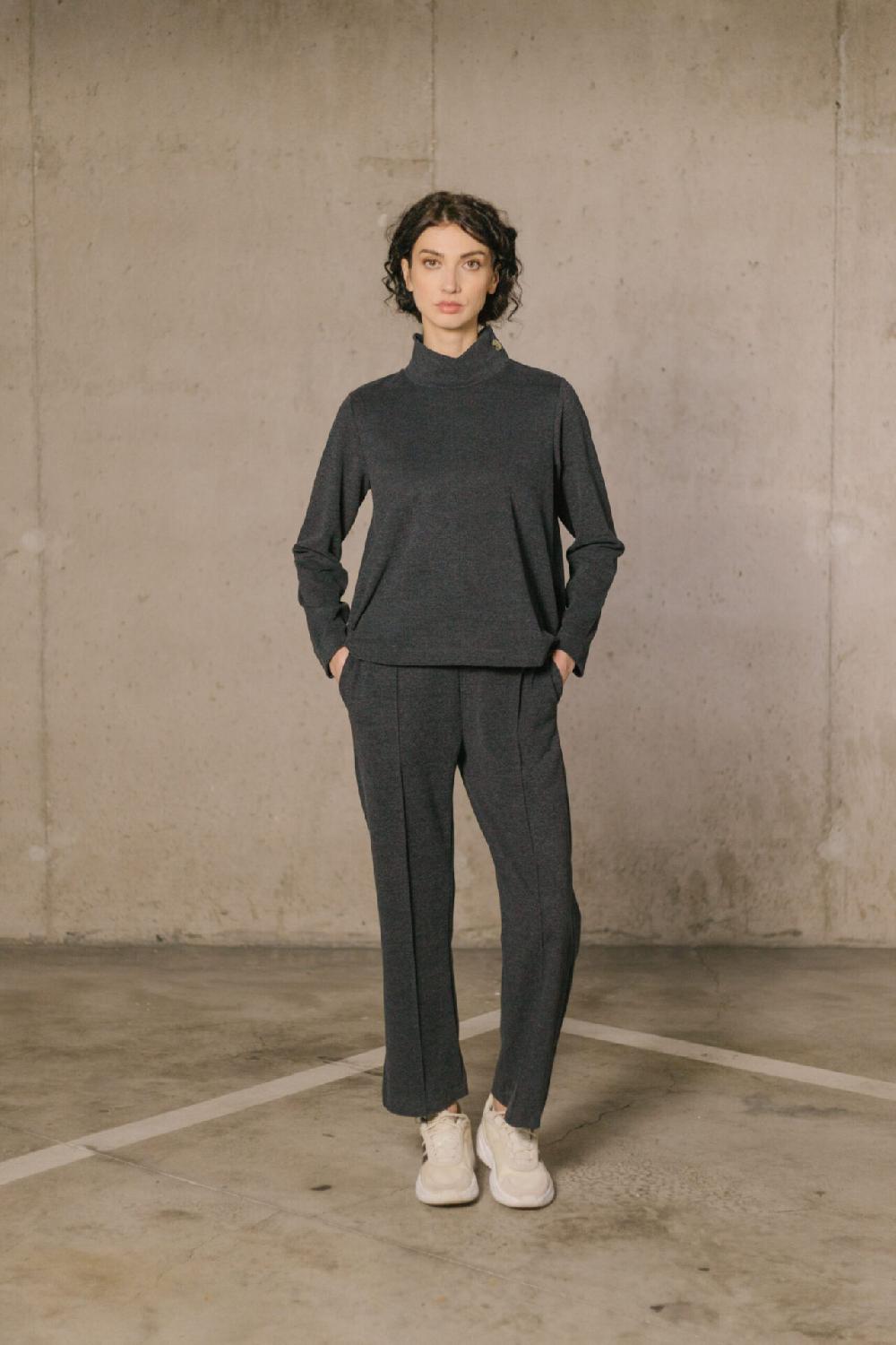 Pan Producto Básico Pantalón Gris Corte Clásico