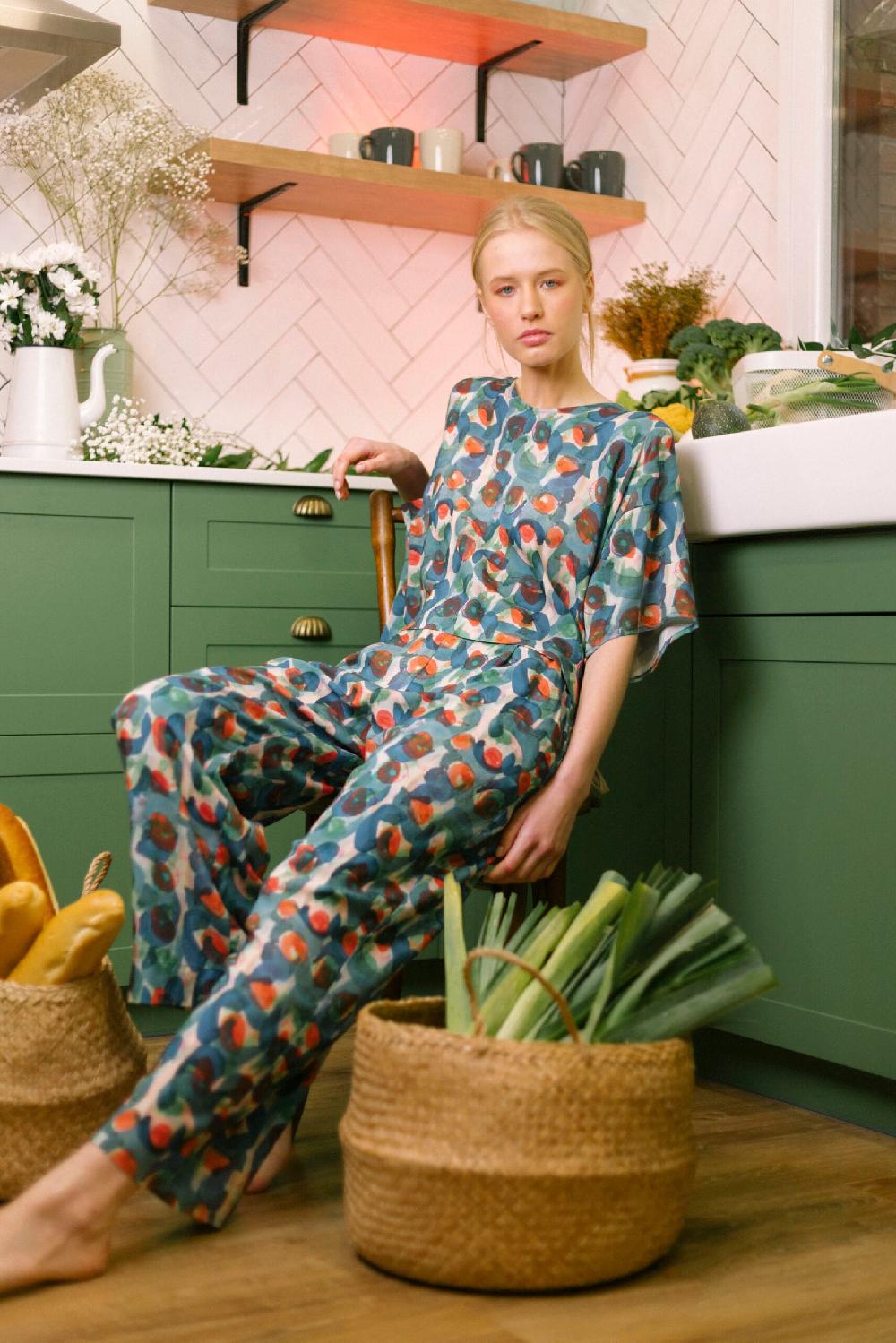 pan producto básico Pantalón ligero estampado