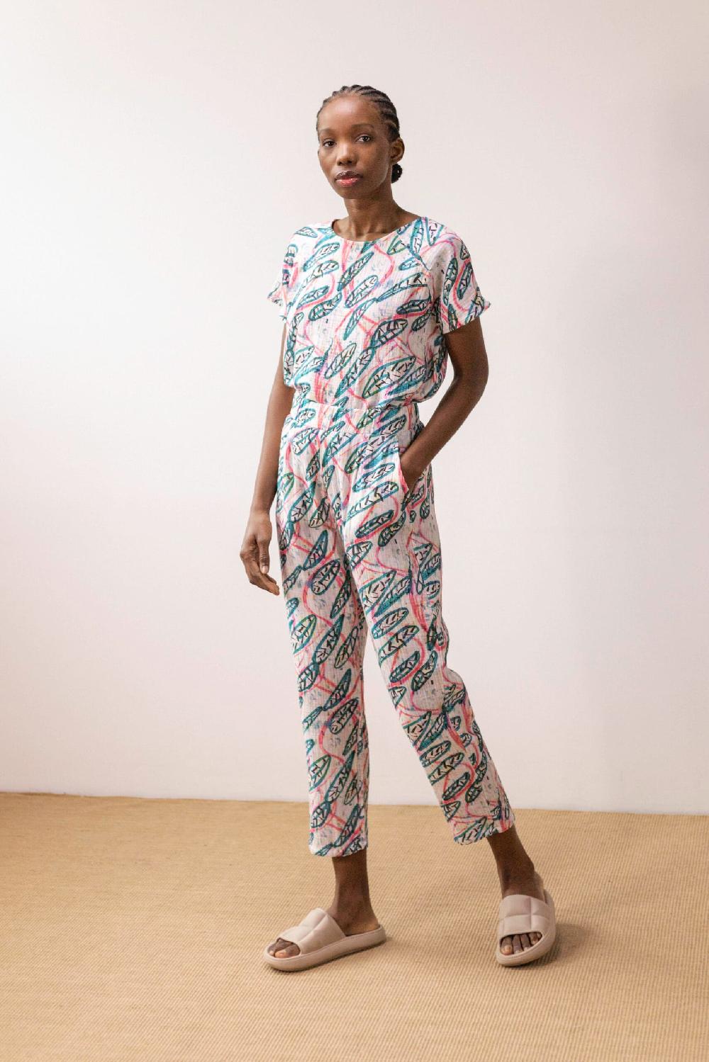 Pan Producto Básico Pantalón Muselina Estampada