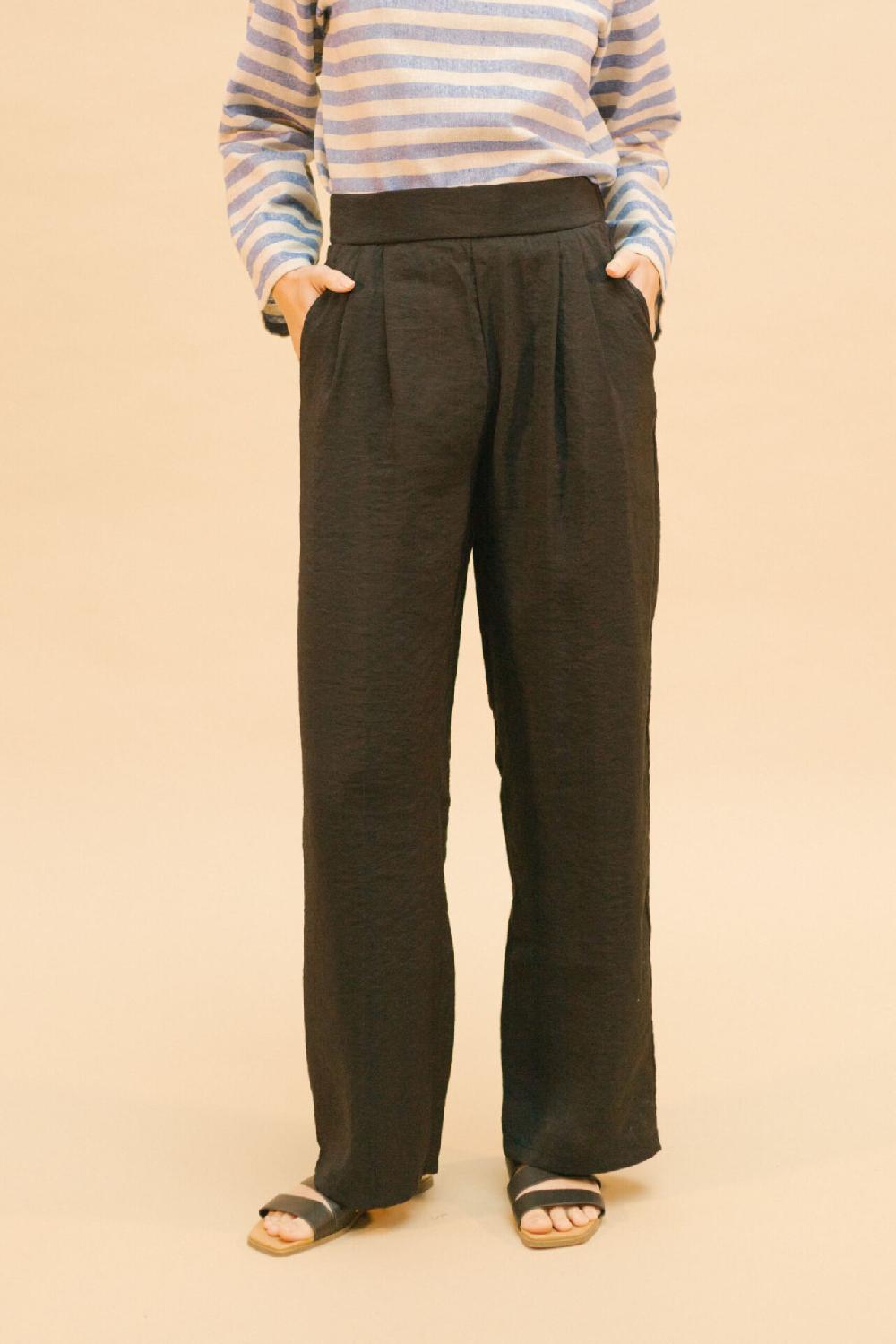 pan producto básico Pantalón negro corte recto