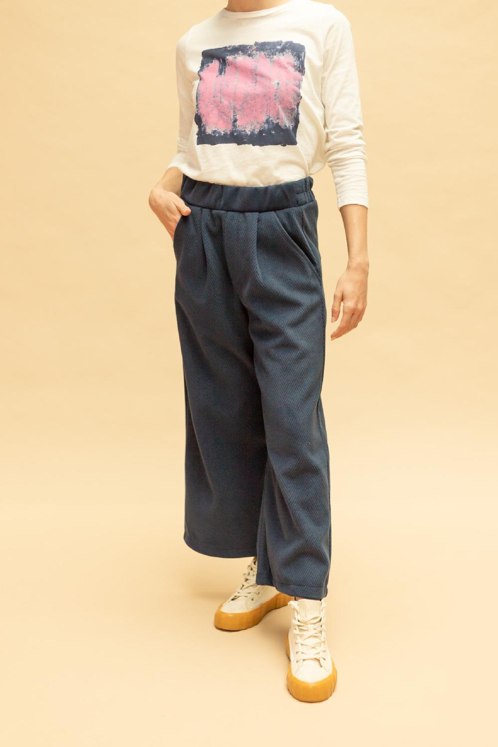 Pan Producto Básico Pantalón Pana Azul Espiga