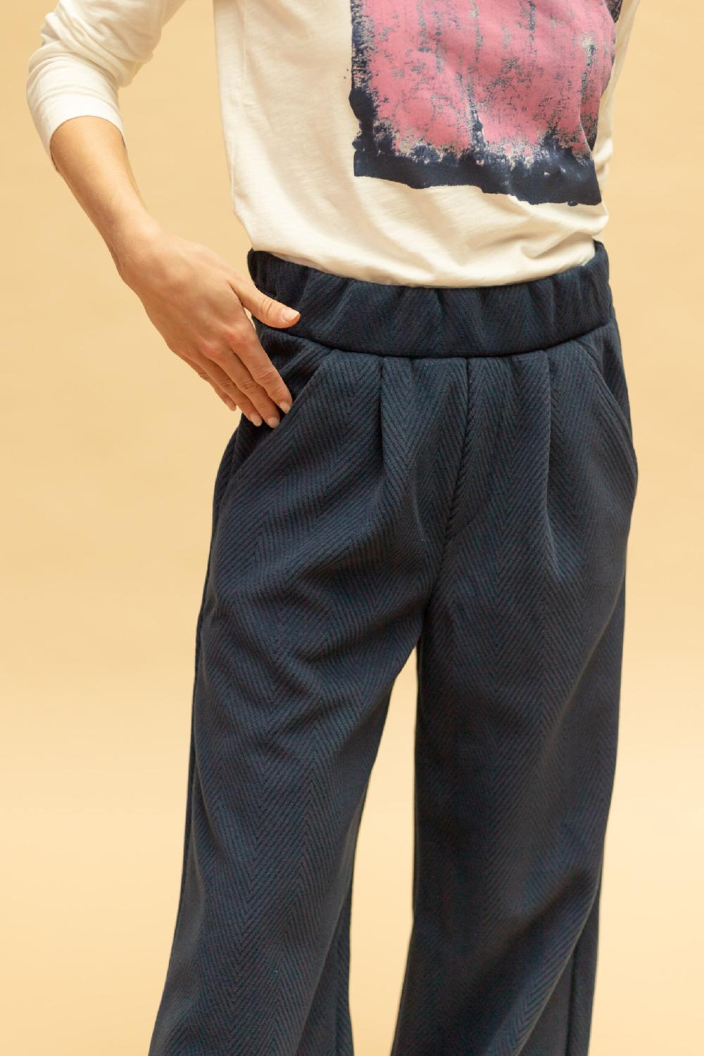 Pan Producto Básico Pantalón Pana Azul Espiga
