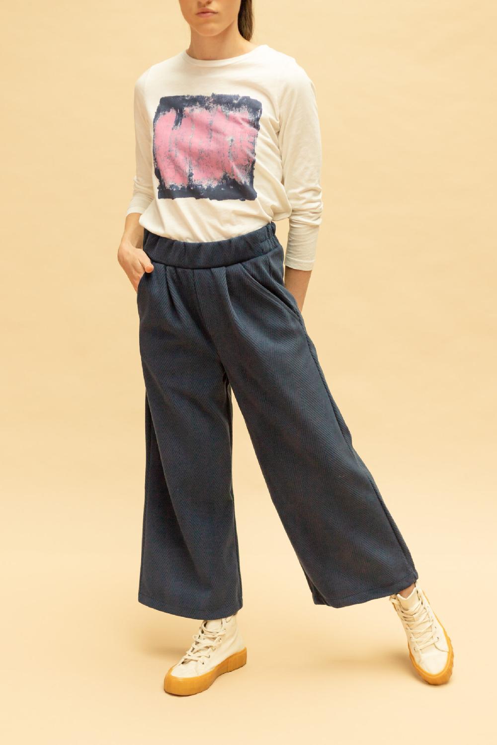 Pan Producto Básico Pantalón Pana Azul Espiga