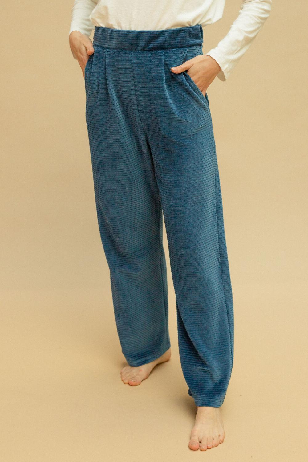 Pan Producto Básico Pantalón Pana Fina Azul