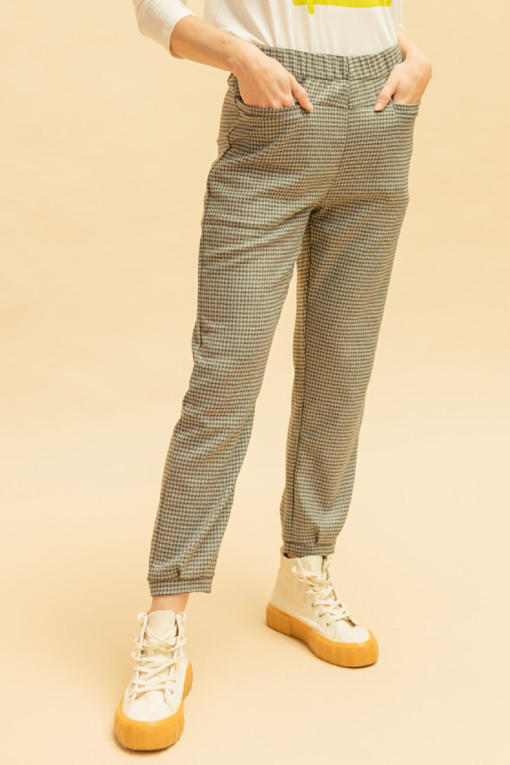 pan producto básico Pantalón pata de gallo gris