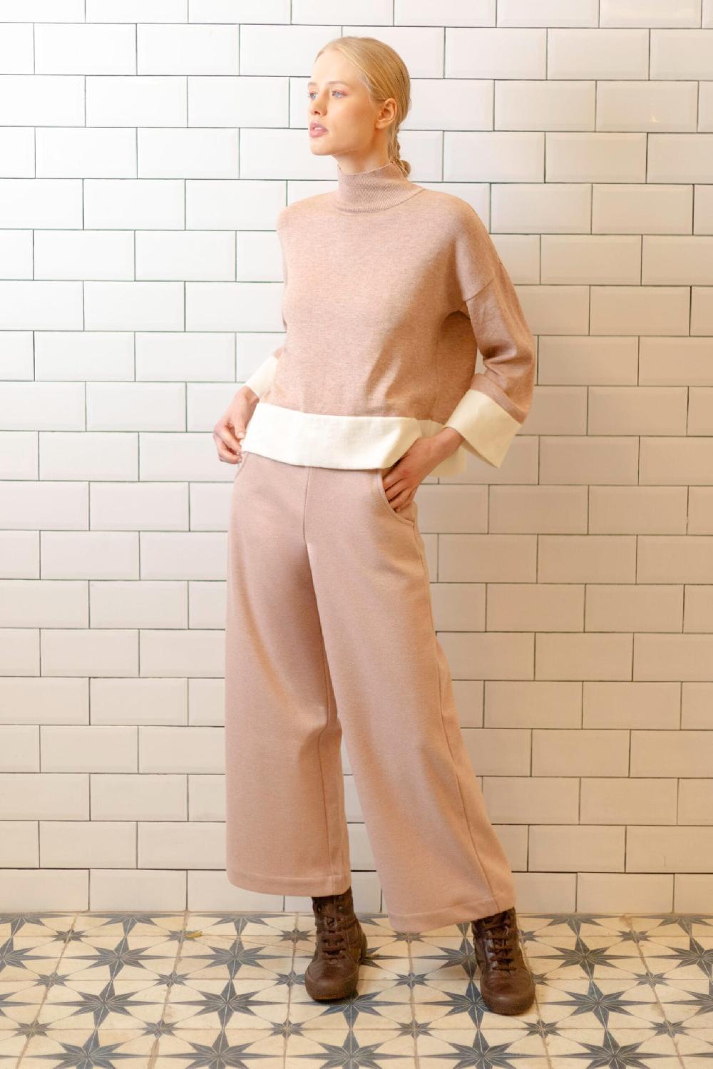 Pan Producto Básico Pantalón Rosa Palazzo