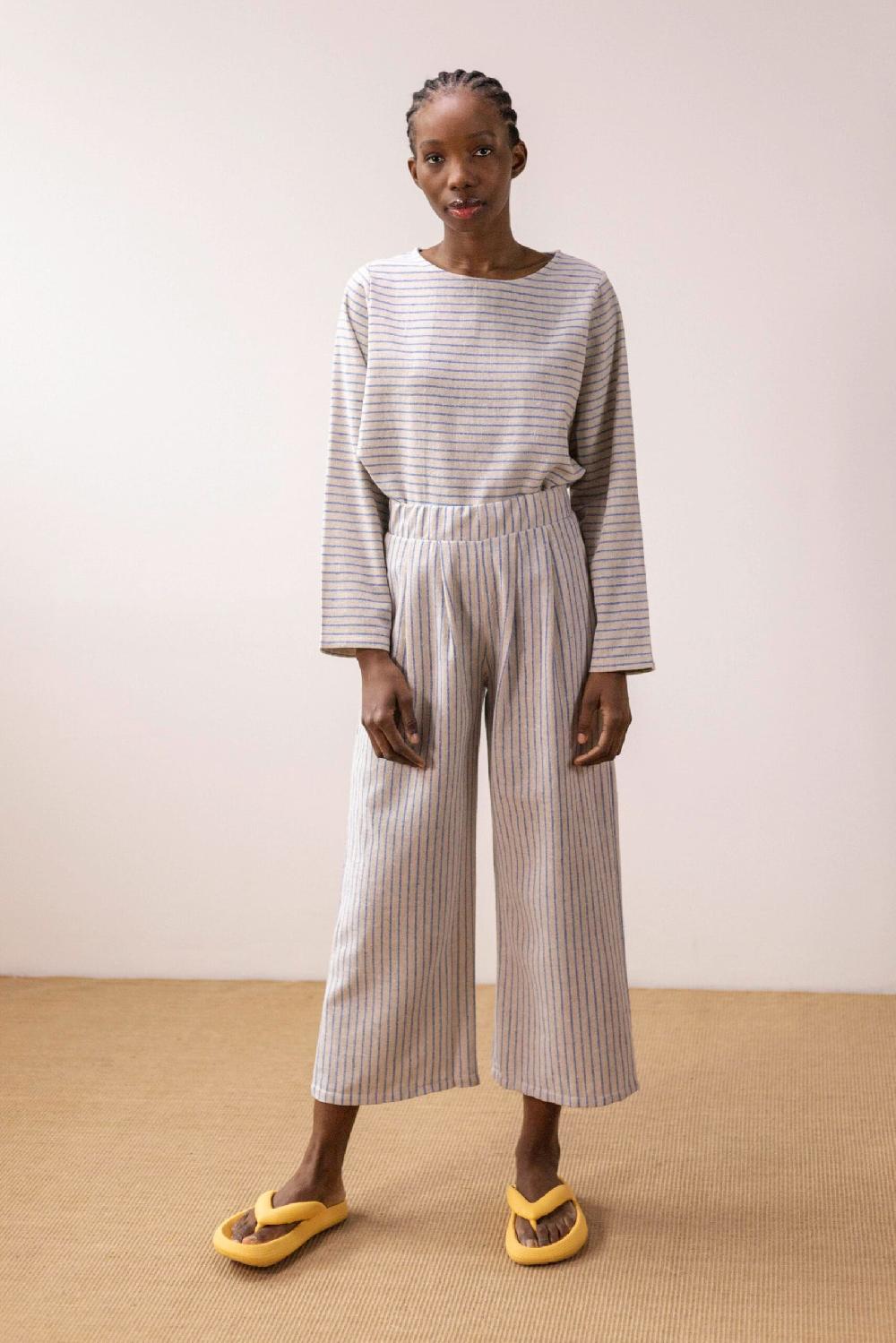 Pan Producto Básico Pantalón Rústico Rayas Azules