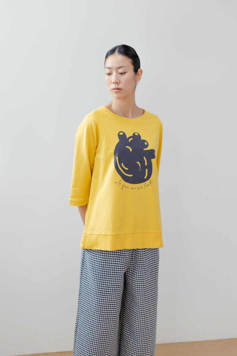 Pan Producto Básico Sudadera Amarilla «corazón»