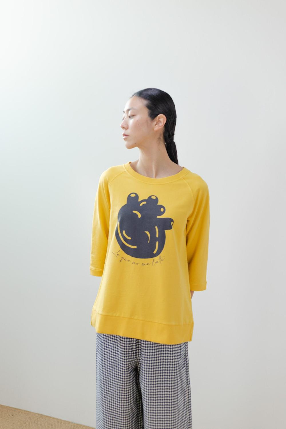 Pan Producto Básico Sudadera Amarilla «corazón»