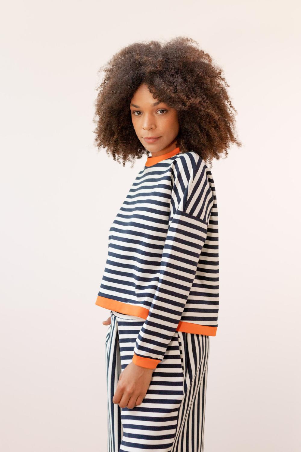 Pan Producto Básico Sudadera De Rayas