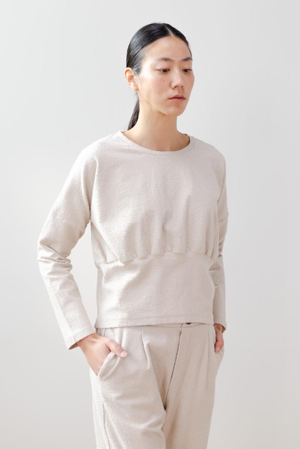 pan producto básico Top crudo tejido rugoso