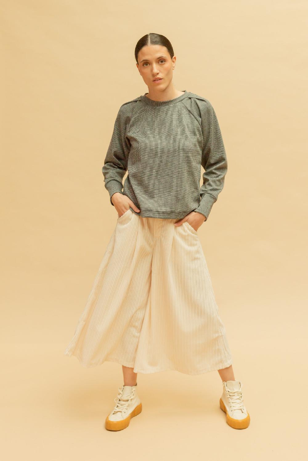 Pan Producto Básico Top Mangas Plisadas