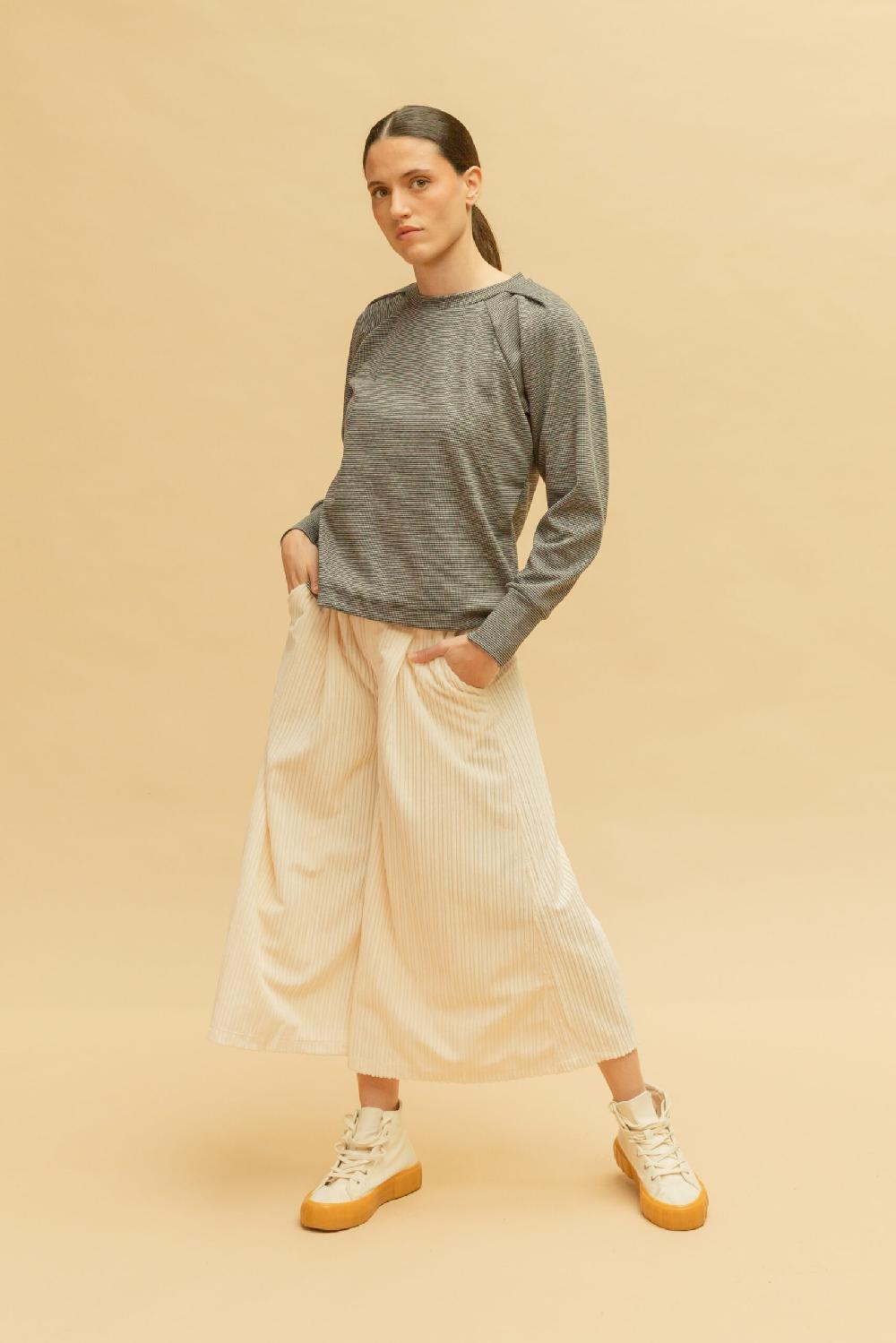 Pan Producto Básico Top Mangas Plisadas