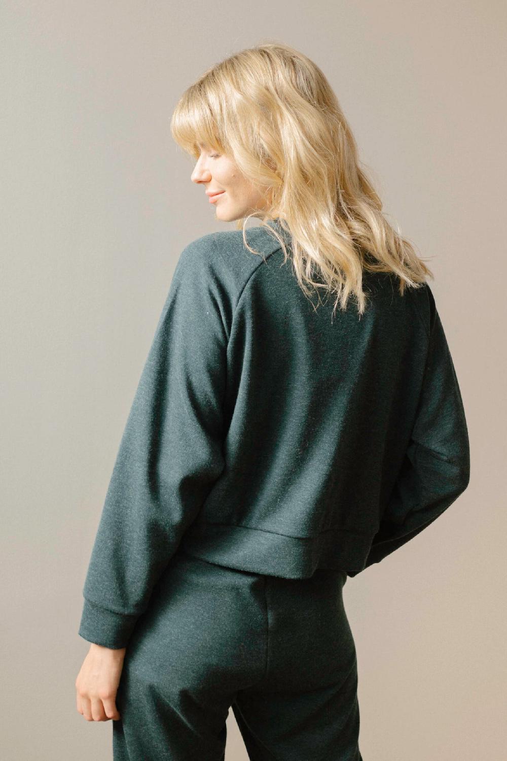 Pan Producto Básico Top Sudadera Verde