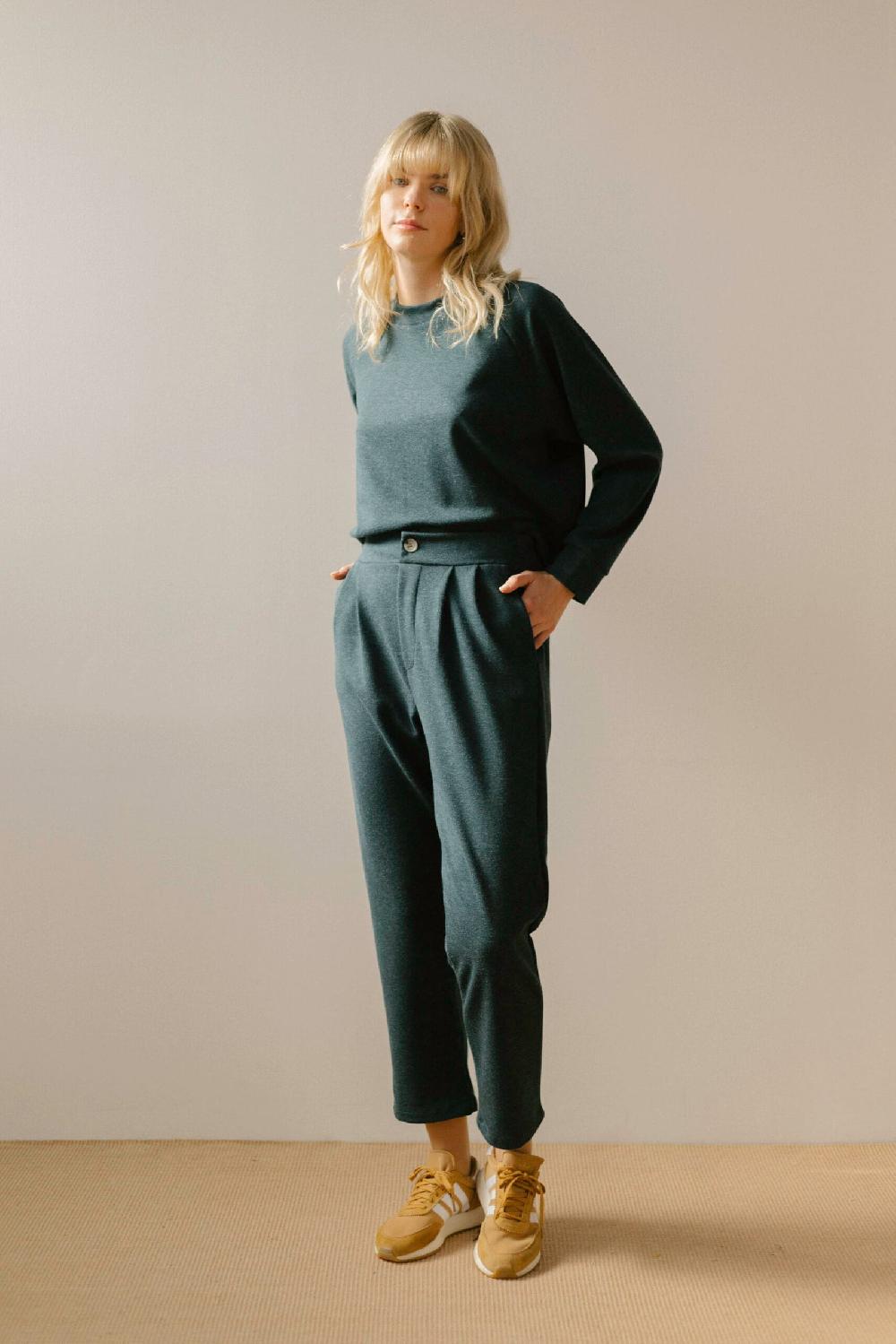 Pan Producto Básico Top Sudadera Verde