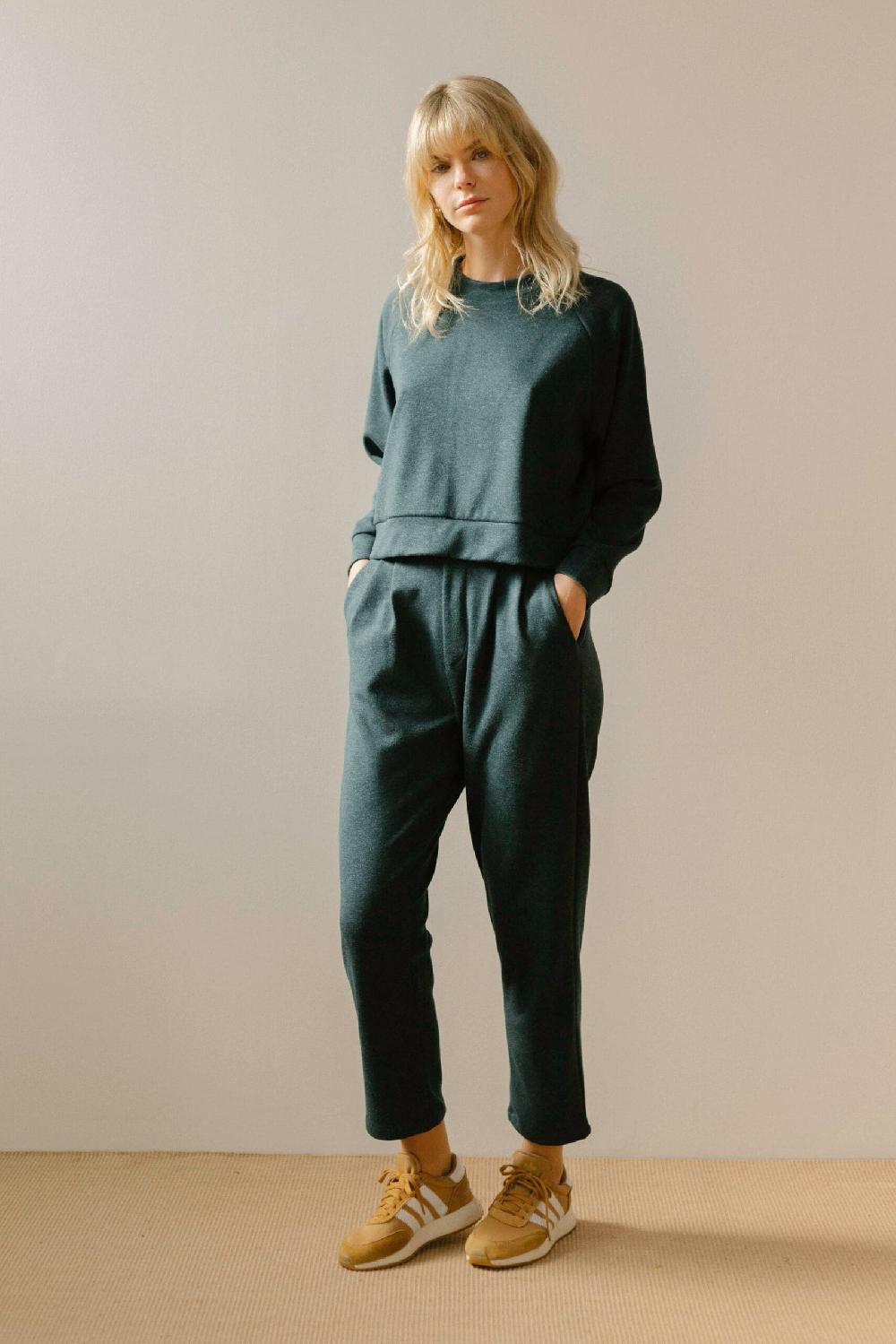 Pan Producto Básico Top Sudadera Verde