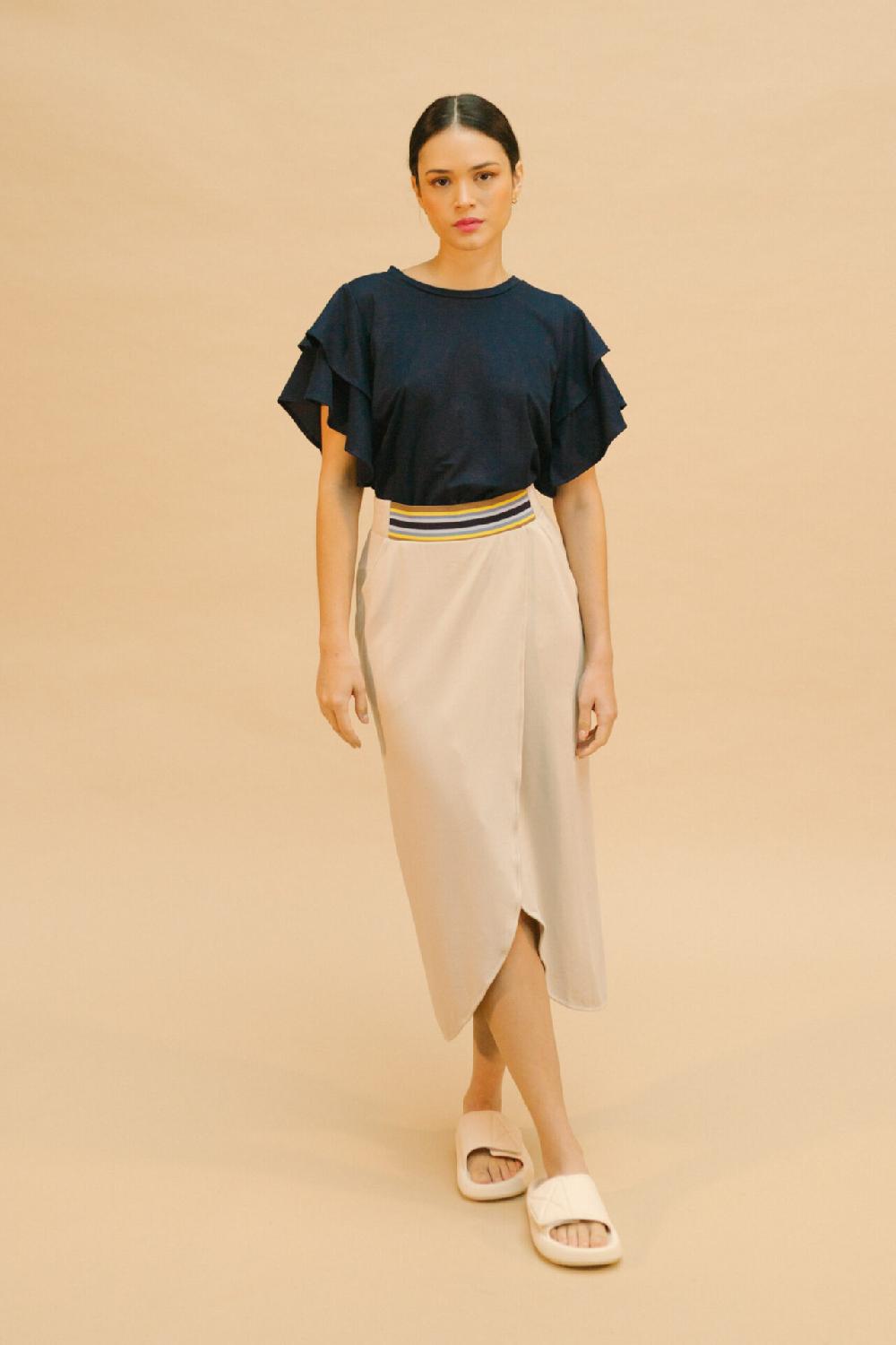 Pan Producto Básico Top Volantes Azul Marino