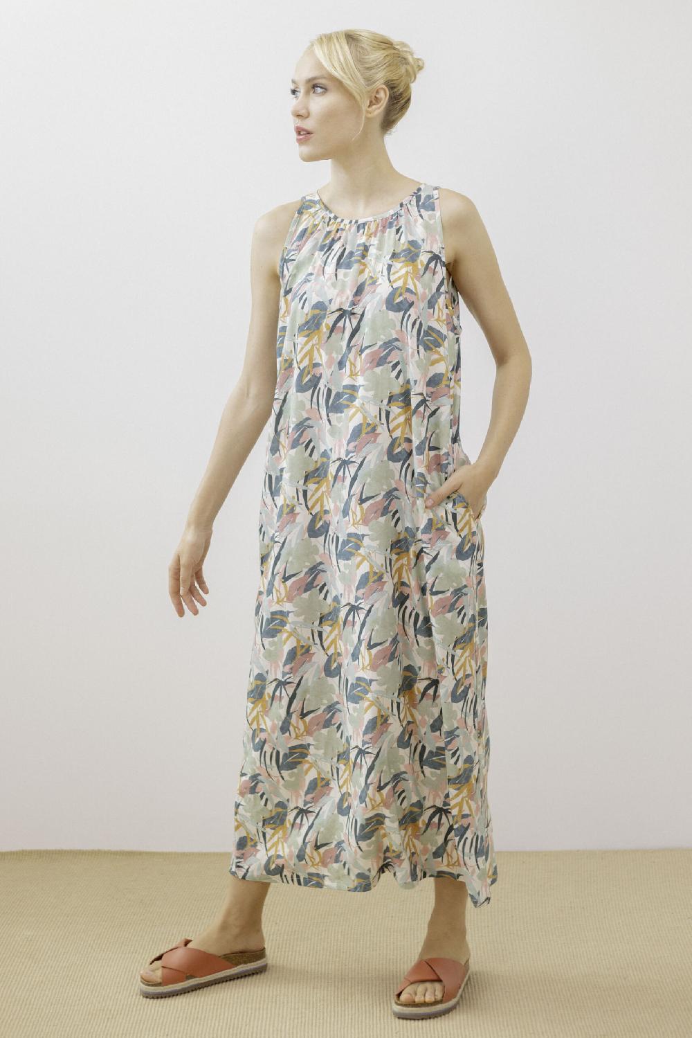 pan producto básico Vestido amplio estampado