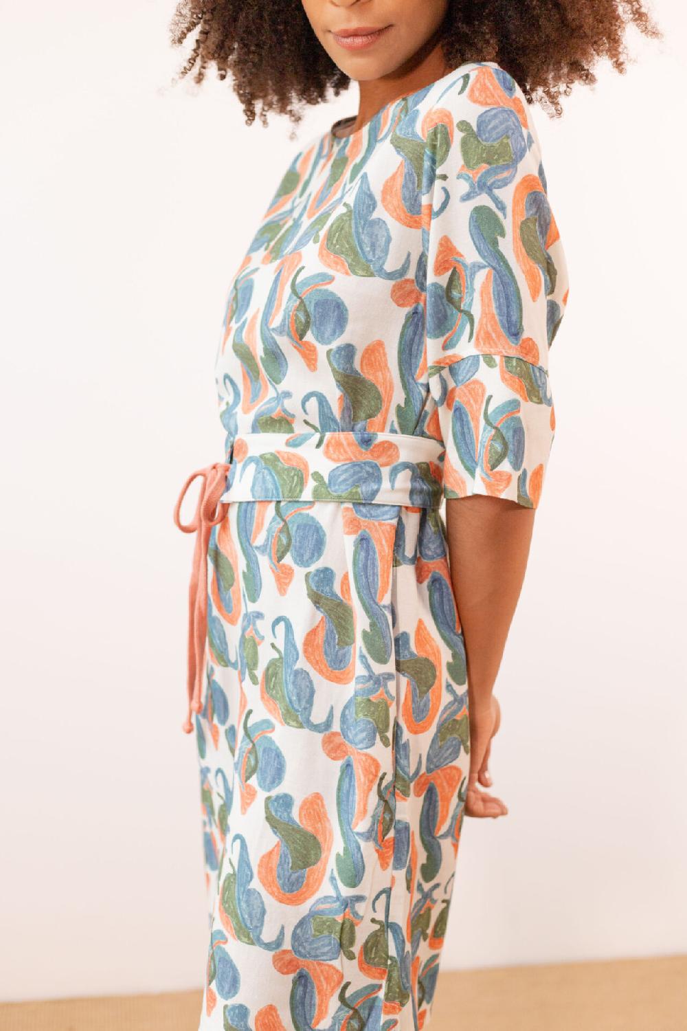 Pan Producto Básico Vestido Corto Estampado