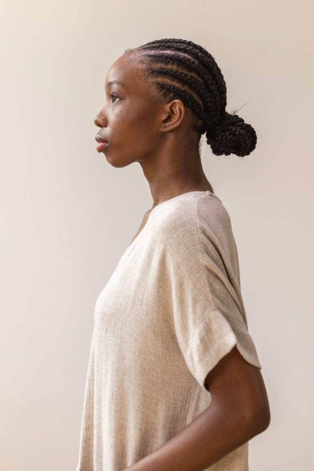 Pan Producto Básico Vestido De Lino Fluido