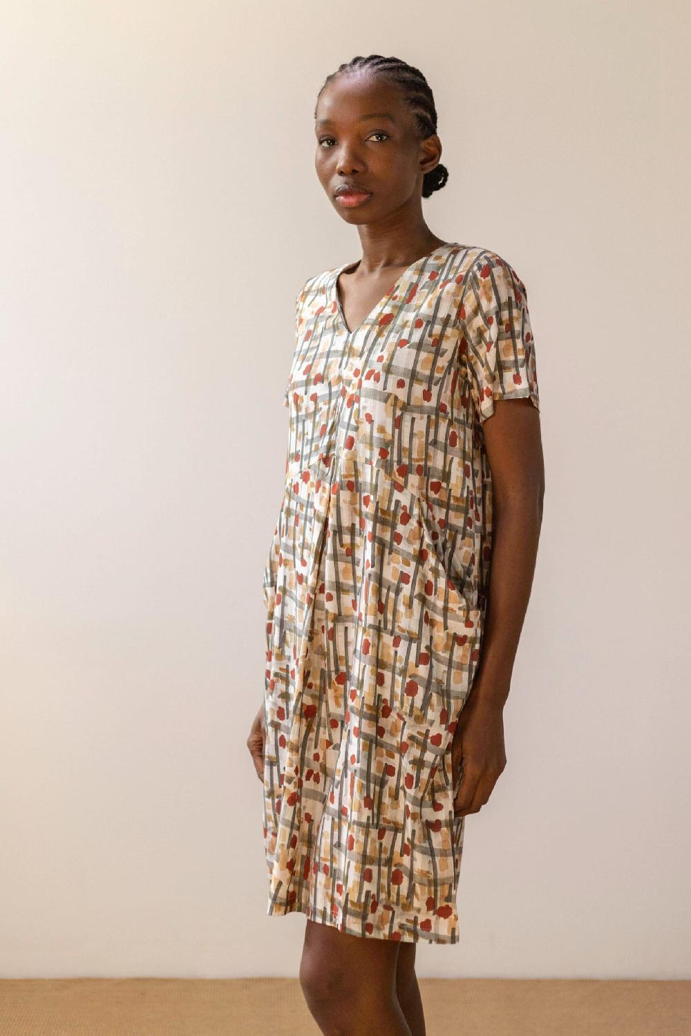 Pan Producto Básico Vestido Estampado Fluido