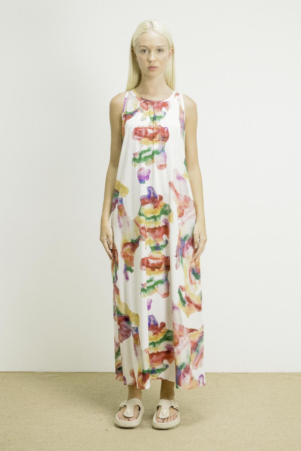 Pan Producto Básico Vestido Estampado Largo