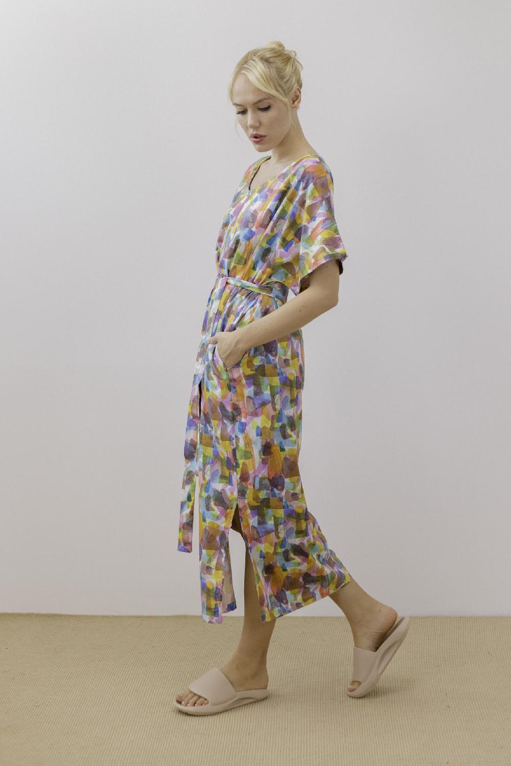 Pan Producto Básico Vestido Kaftán Estampado