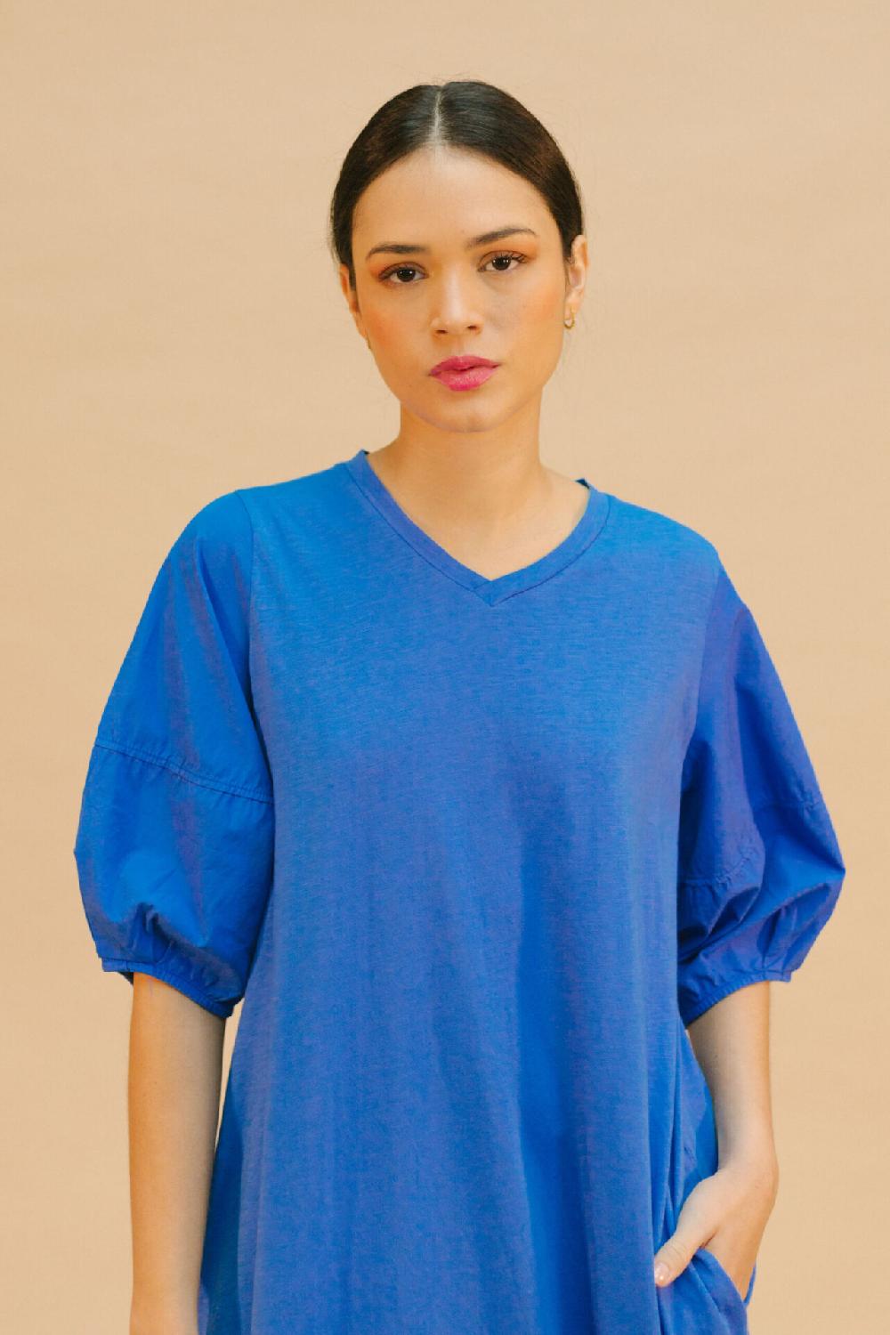 Pan Producto Básico Vestido Largo Azul