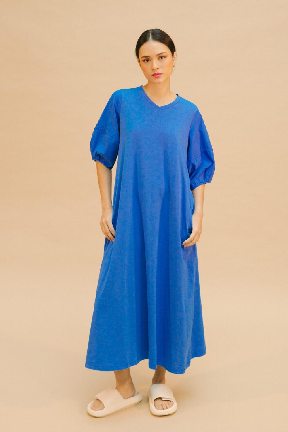 Pan Producto Básico Vestido Largo Azul