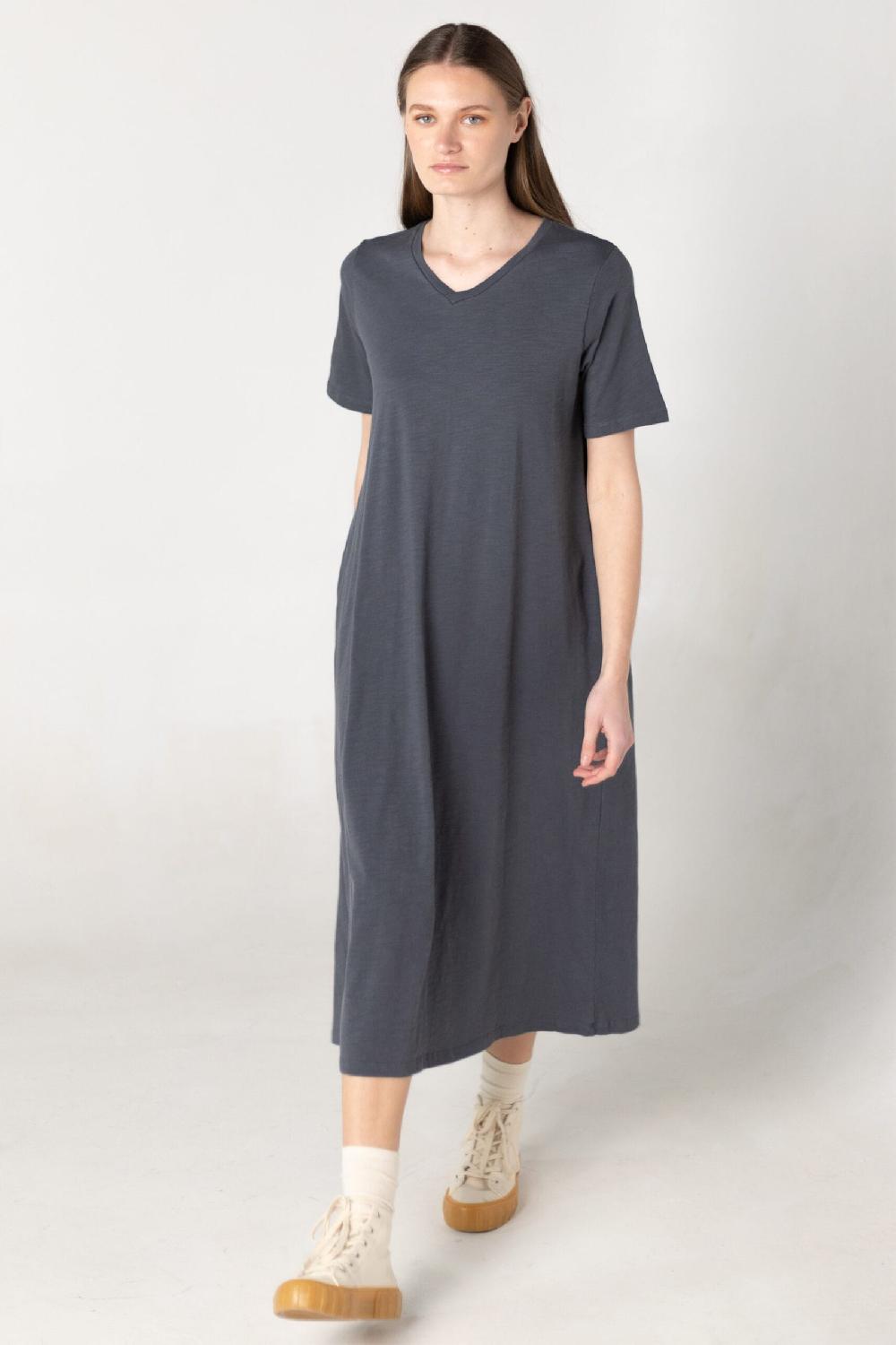 Pan Producto Básico Vestido Largo Gris