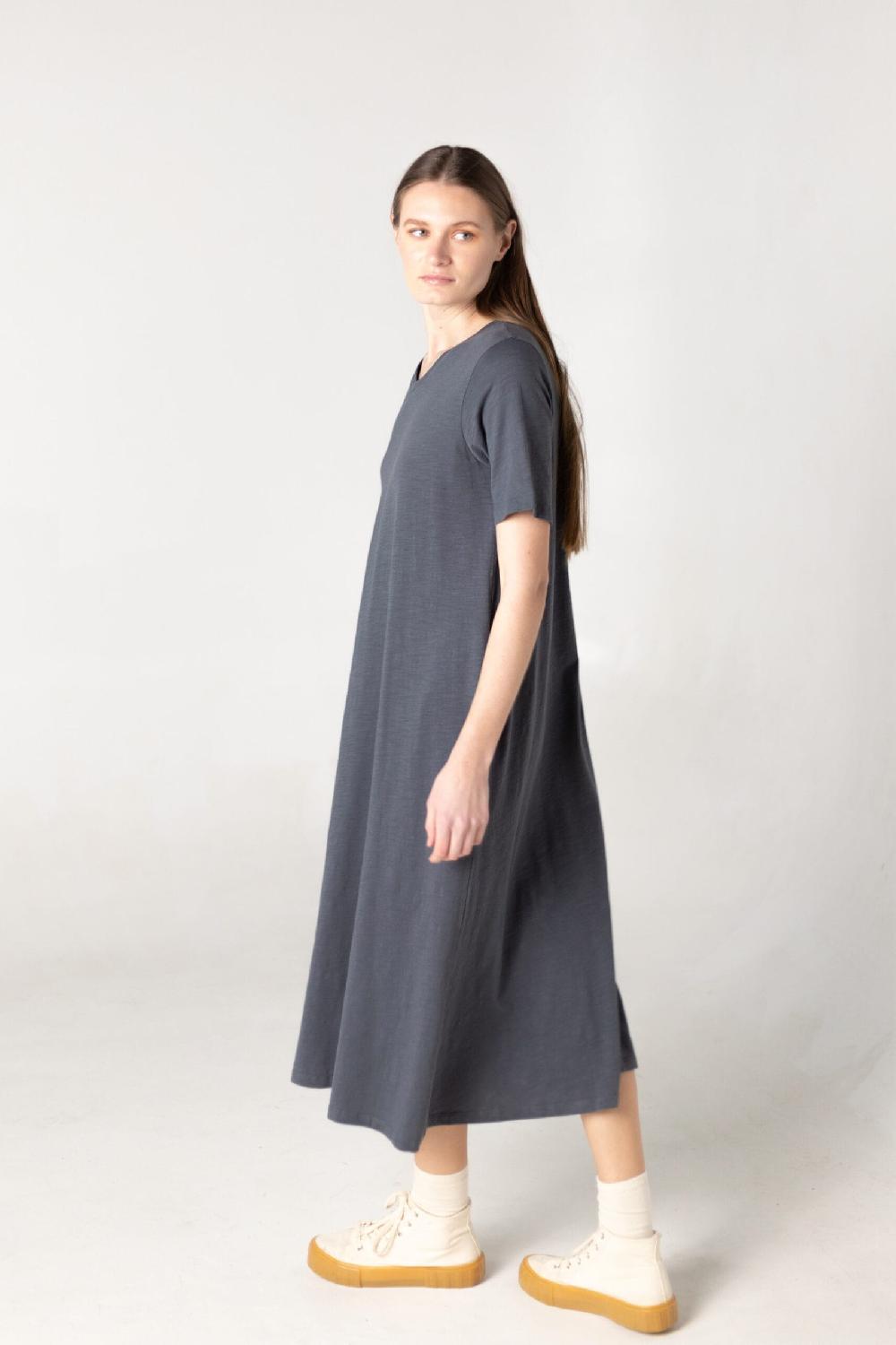 Pan Producto Básico Vestido Largo Gris