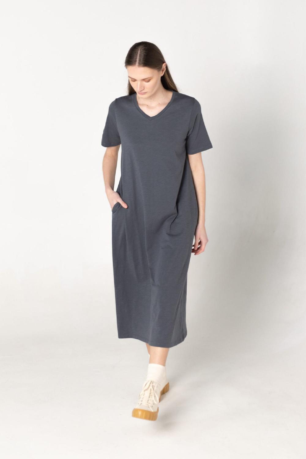 pan producto básico Vestido largo gris