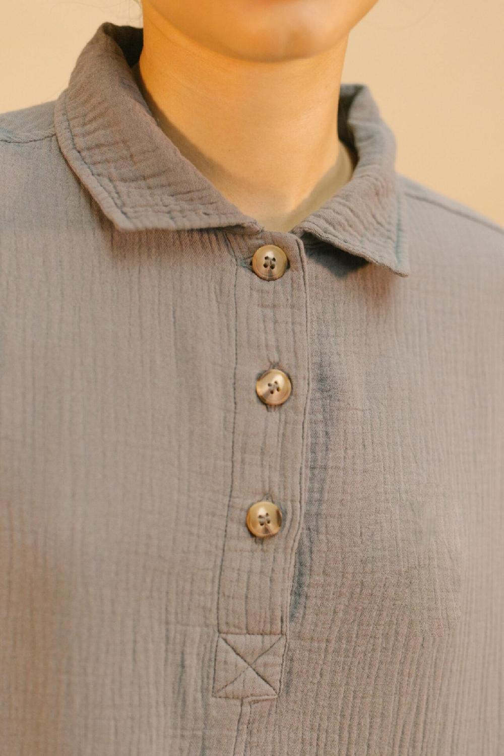 Pan Producto Básico Vestido Largo Muselina Gris