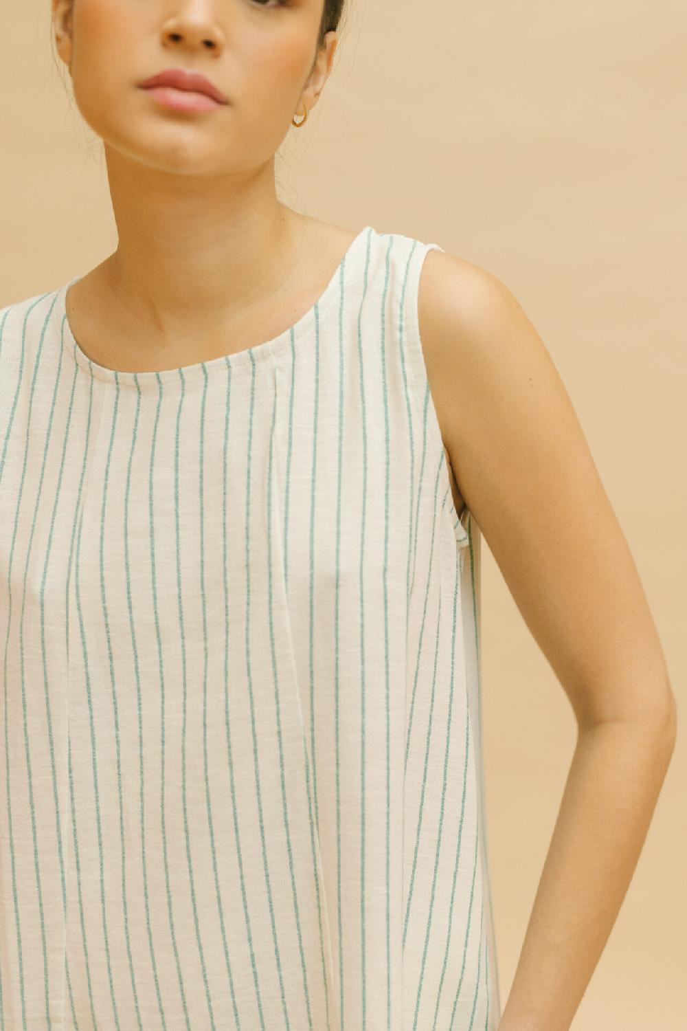 Pan Producto Básico Vestido Rayas Verdes